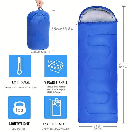 Camping Sleeping Bag Thick Warm for Cold Weather-4