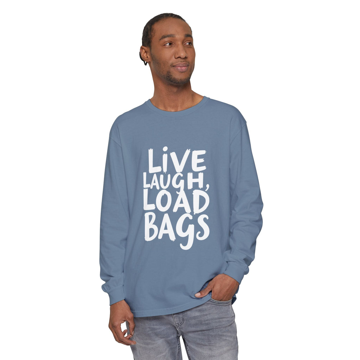 Live Laugh Load Bags Tarmac Edition Long Sleeve Shirt By The Crew Hangar For Ramp Crews