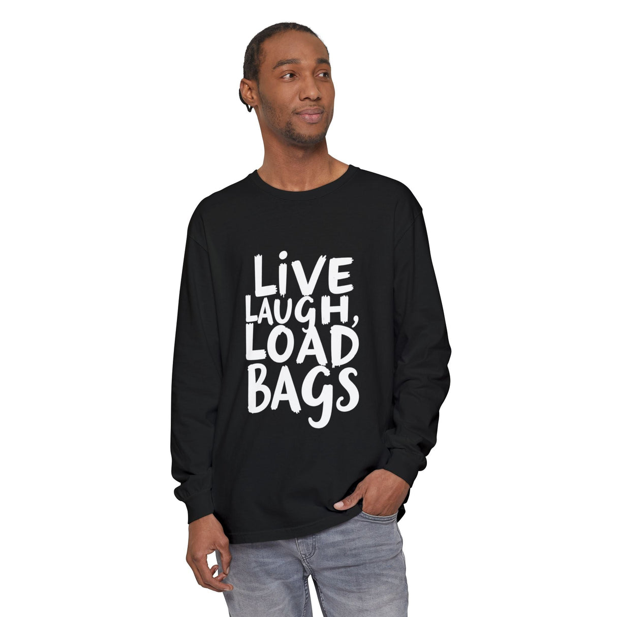 Live Laugh Load Bags Tarmac Edition Long Sleeve Shirt By The Crew Hangar For Ramp Crews
