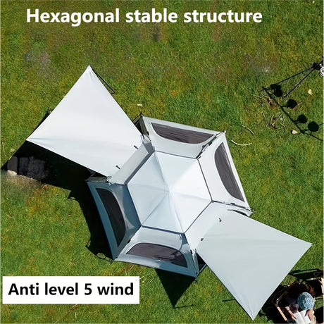 Hexagonal Quick Opening Outdoor Camping Tent 6-Person-1