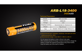 Fenix ARB-L18-3400mAh Rechargeable 18650 Battery With Advanced Protection For Outdoor Flashlight Fans