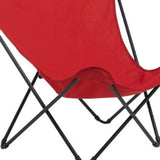 36" Red and Chrome Outdoor Camping Chair-3