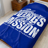 Elevate Plush Blanket Inspirational Velveteen Edition Your Wings Our Mission By The Crew Hangar For Aviation Enthusiasts