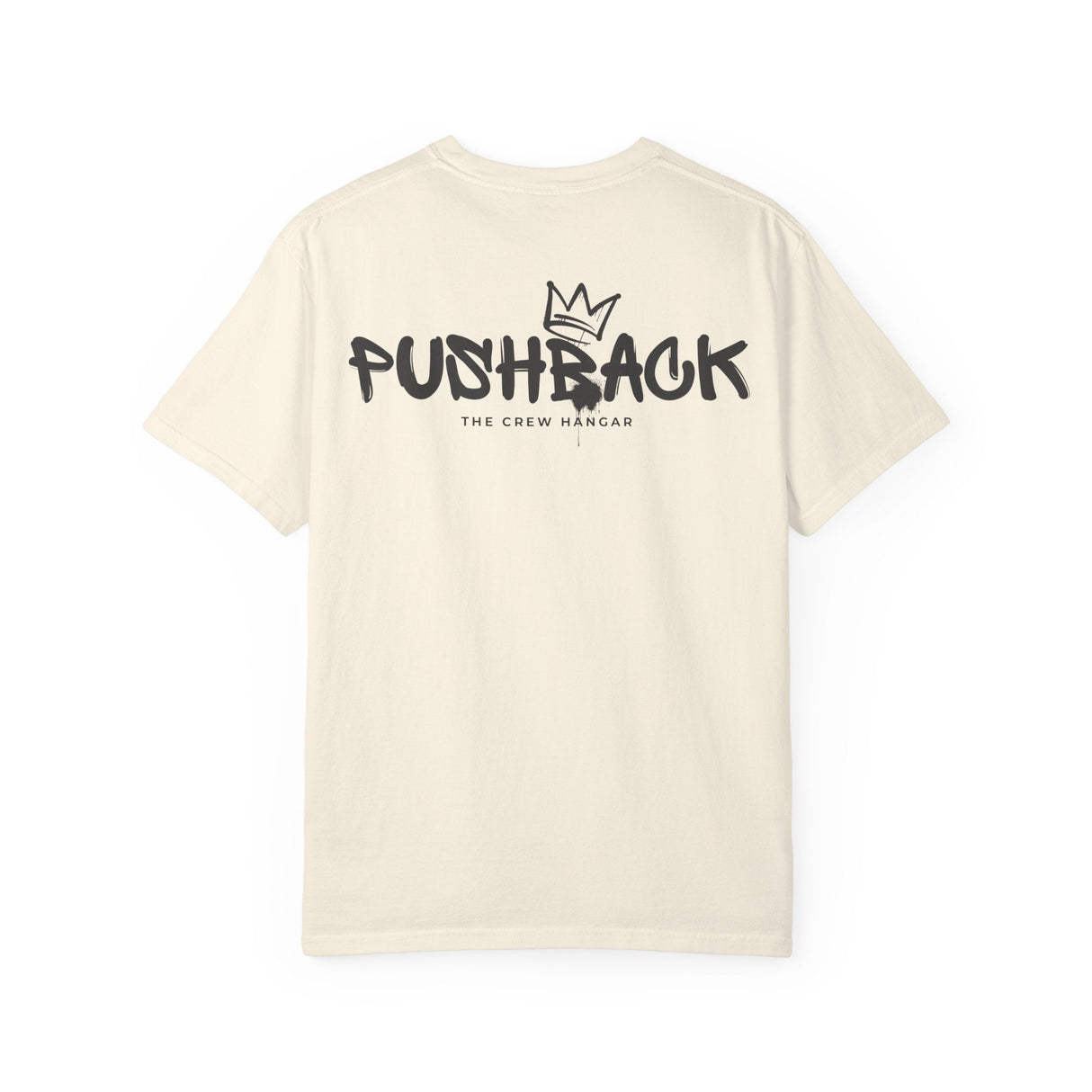 Pushback Vintage Crown Tee The Crew Hangar Edition Garment Dyed Comfort Bold Back Crown Logo For Streetwear Fans
