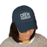 The Crew Hangar Distressed Embroidered Dad Hat Unisex Casual Vintage Cap For Everyday Wear