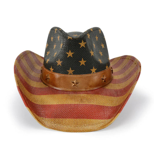 USA Flag Straw Hat-1