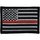 Thin Red Line Firefighter American Flag - 2x3 Hat Patch