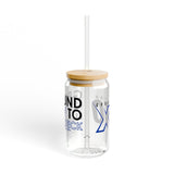 Sipper Glass GroundComm X30 16oz With Bamboo Lid And Tritan Straw By The Crew Hangar For Beverage Enthusiasts