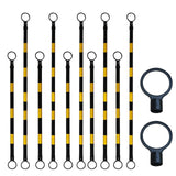 Retractable Traffic Cone Bar The Crew Hangar Ultra Visible Reflective Poles 3.3 To 6.6 Ft For Public Areas Pack 10 To 50