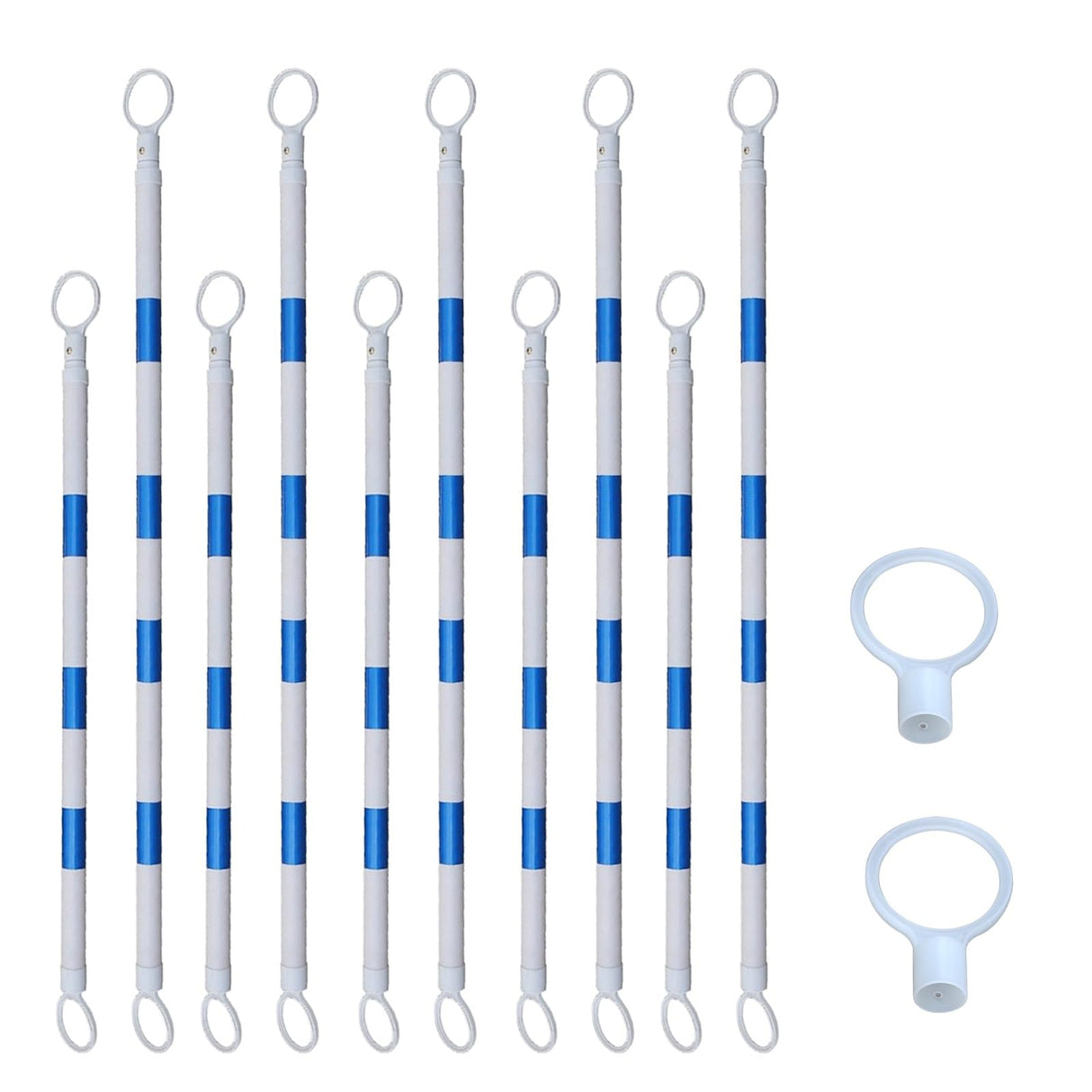 Retractable Traffic Cone Bar The Crew Hangar Ultra Visible Reflective Poles 3.3 To 6.6 Ft For Public Areas Pack 10 To 50