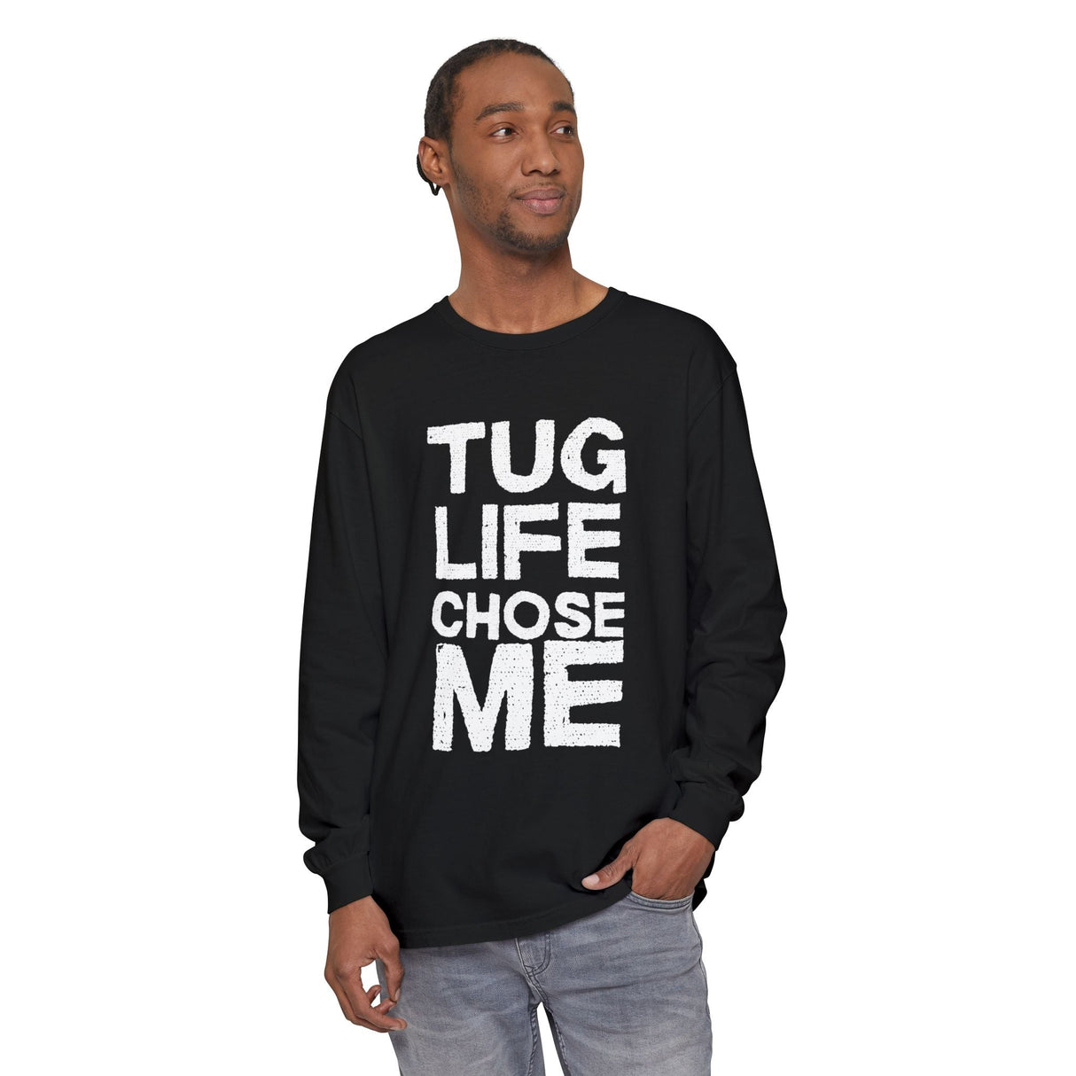 Tug Life Tarmac Edition Long Sleeve Shirt By The Crew Hangar For Aviation Ground Crew Warmth And Durability
