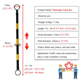 Retractable Traffic Cone Bar The Crew Hangar Ultra Visible Reflective Poles 3.3 To 6.6 Ft For Public Areas Pack 10 To 50