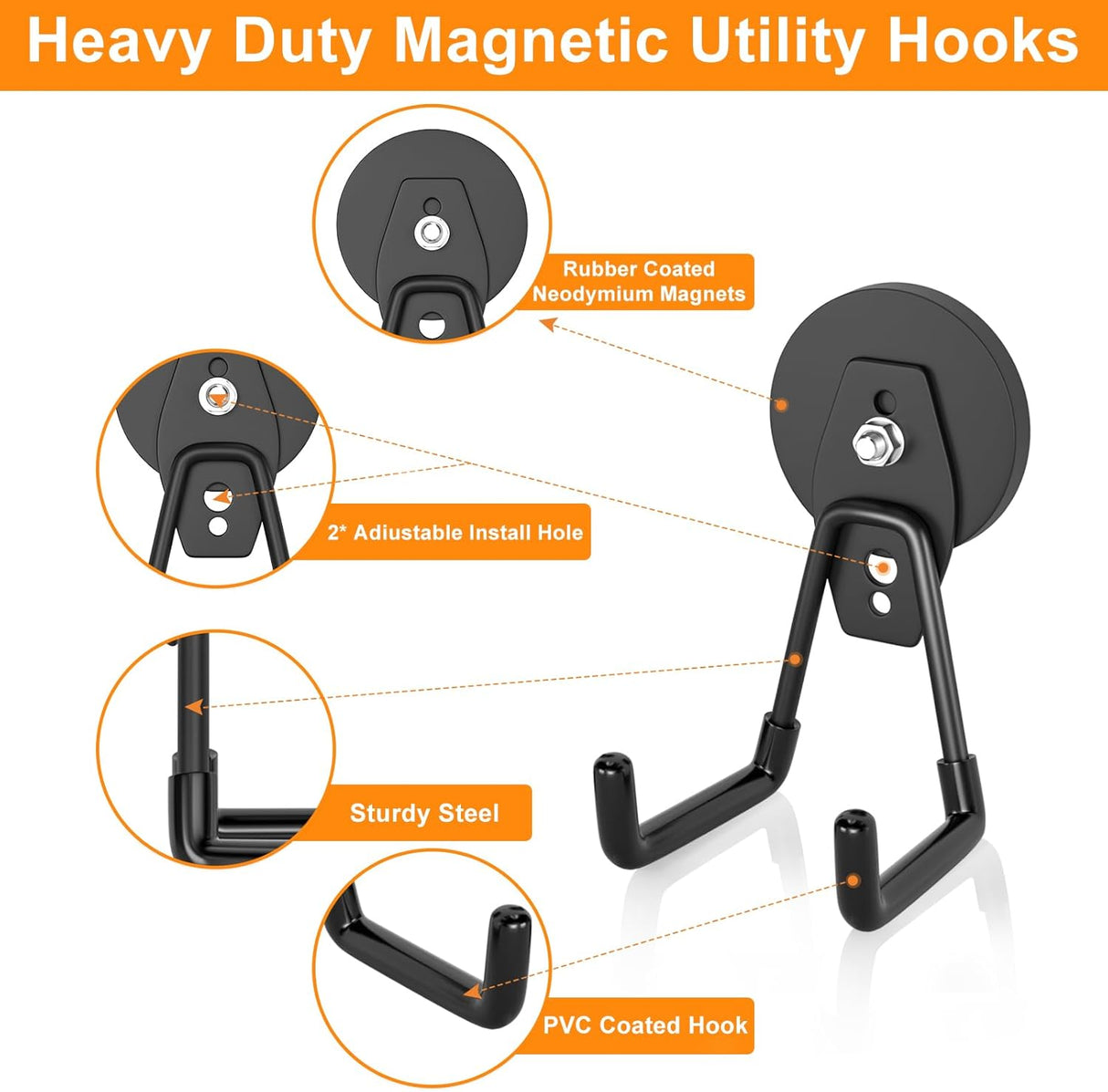Magnetic Pushback Utility Hooks 10lb Capacity For Ground Crew Cords And Headsets The Crew Hangar