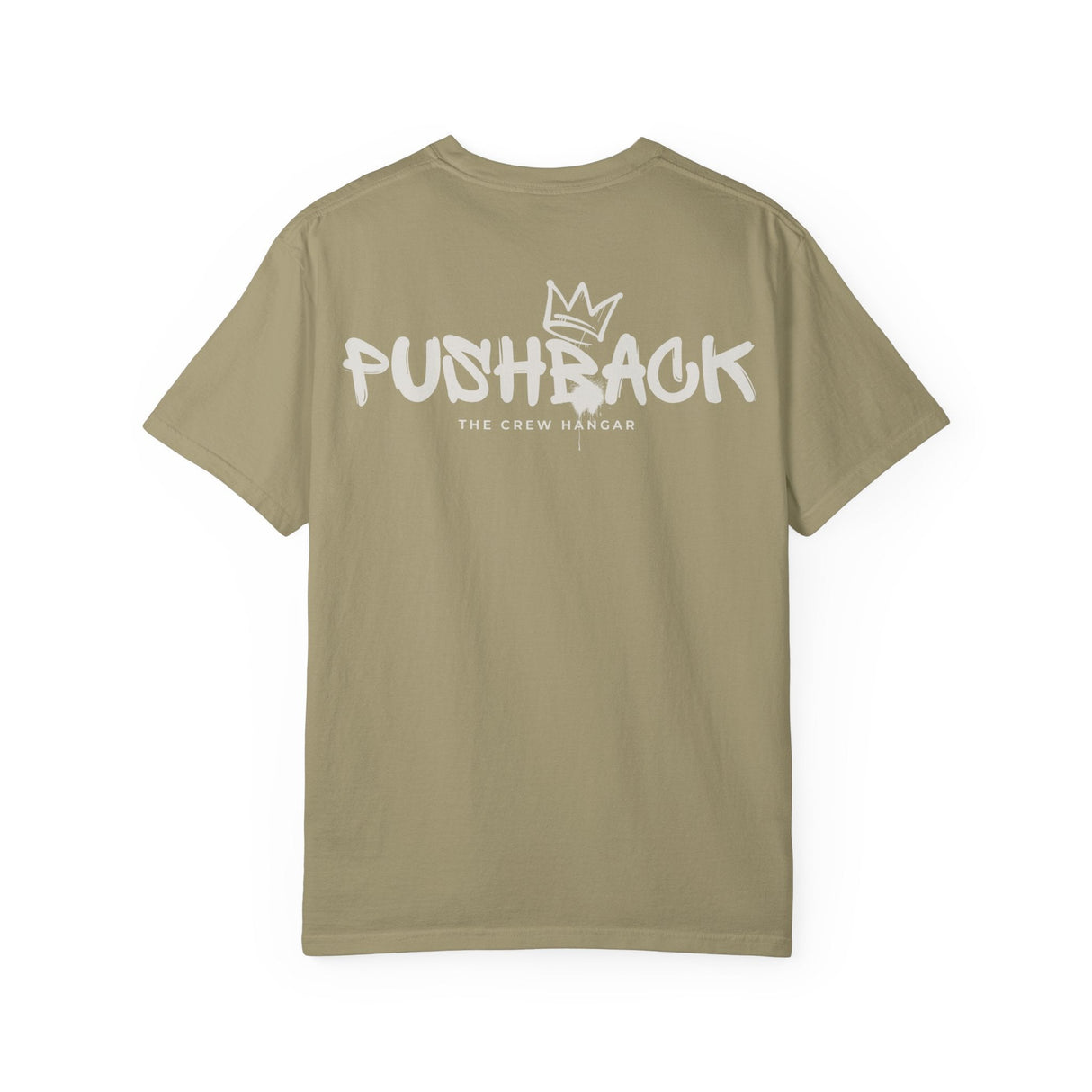 Pushback Vintage Crown Tee The Crew Hangar Edition Garment Dyed Comfort Bold Back Crown Logo For Streetwear Fans
