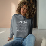 Elevate Crop Hoodie Flightline Fit By The Crew Hangar Ultra Soft Fleece For Crews Gym Goers Off-Shift Ready Athleisure