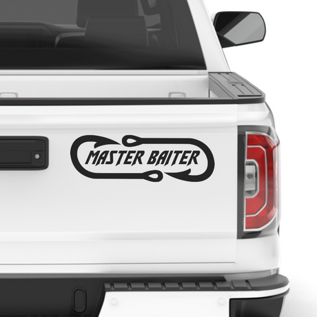 Master Baiter Funny Fishing Hook Boating Decal Sticker-0