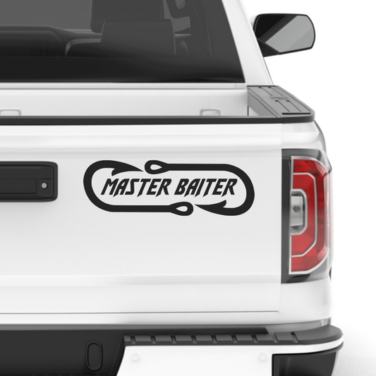 Master Baiter Funny Fishing Hook Boating Decal Sticker-0