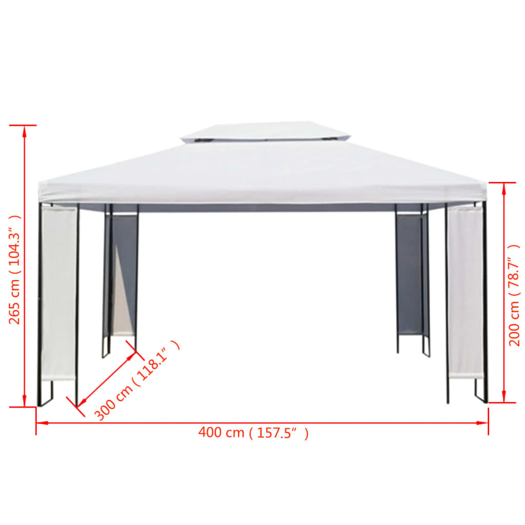 vidaXL Gazebo Outdoor Canopy Tent Patio Pavilion Sunshade Shelter Party Tent-0
