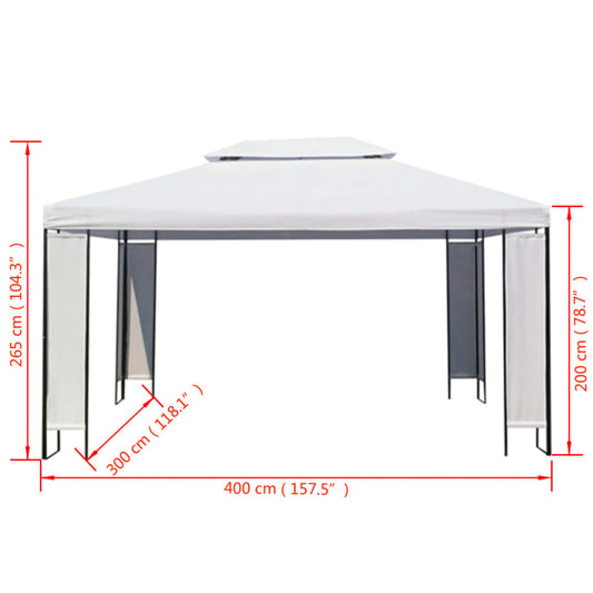 vidaXL Gazebo Outdoor Canopy Tent Patio Pavilion Sunshade Shelter Party Tent-0