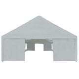 vidaXL Party Tent Outdoor Canopy Tent with Sidewalls Patio Gazebo Shelter Gray-3