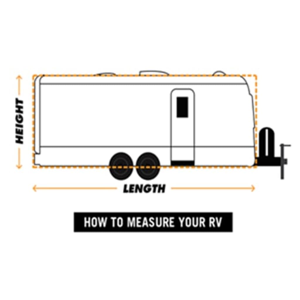 vidaXL RV Cover Caravan Top Cover Breathable Motorhome Protective Cover Gray