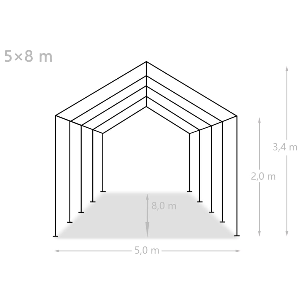 vidaXL Party Tent Outdoor Canopy Tent Patio Gazebo Marquee Beach Shelter White-0