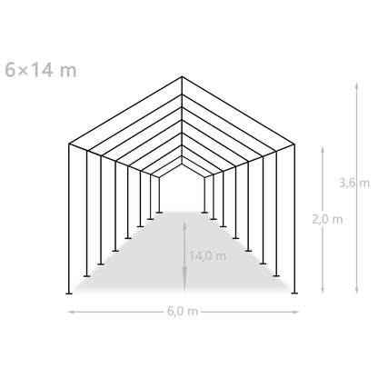 vidaXL Party Tent Outdoor Canopy Tent Patio Gazebo Marquee Beach Shelter White-4