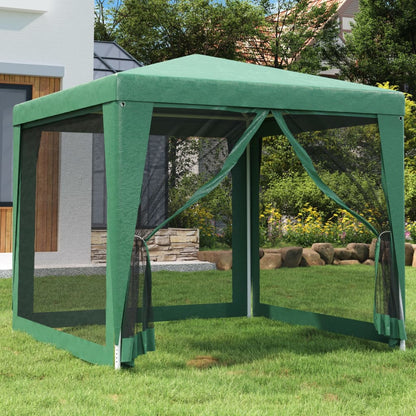 vidaXL Party Tent Outdoor Canopy Tent Gazebo Marquee with 4 Mesh Sidewalls-21