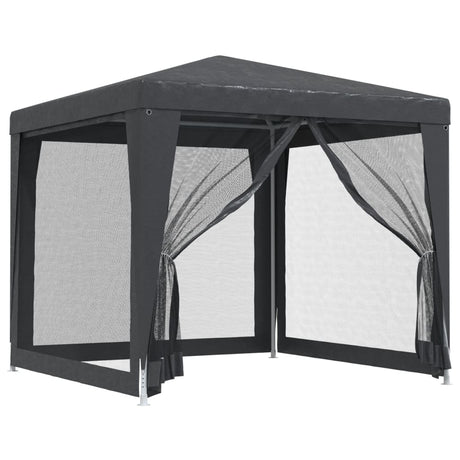 vidaXL Party Tent Outdoor Canopy Tent Gazebo Marquee with 4 Mesh Sidewalls-2