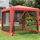 vidaXL Party Tent Outdoor Canopy Tent Gazebo Marquee with 4 Mesh Sidewalls-25