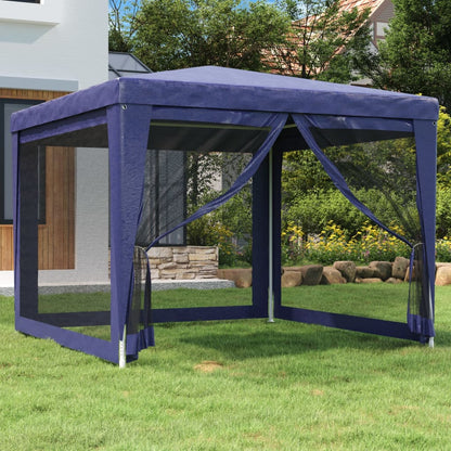 vidaXL Party Tent Outdoor Canopy Tent Gazebo Marquee with 4 Mesh Sidewalls-16