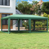 vidaXL Party Tent Outdoor Canopy Tent Gazebo Marquee with 4 Mesh Sidewalls-22
