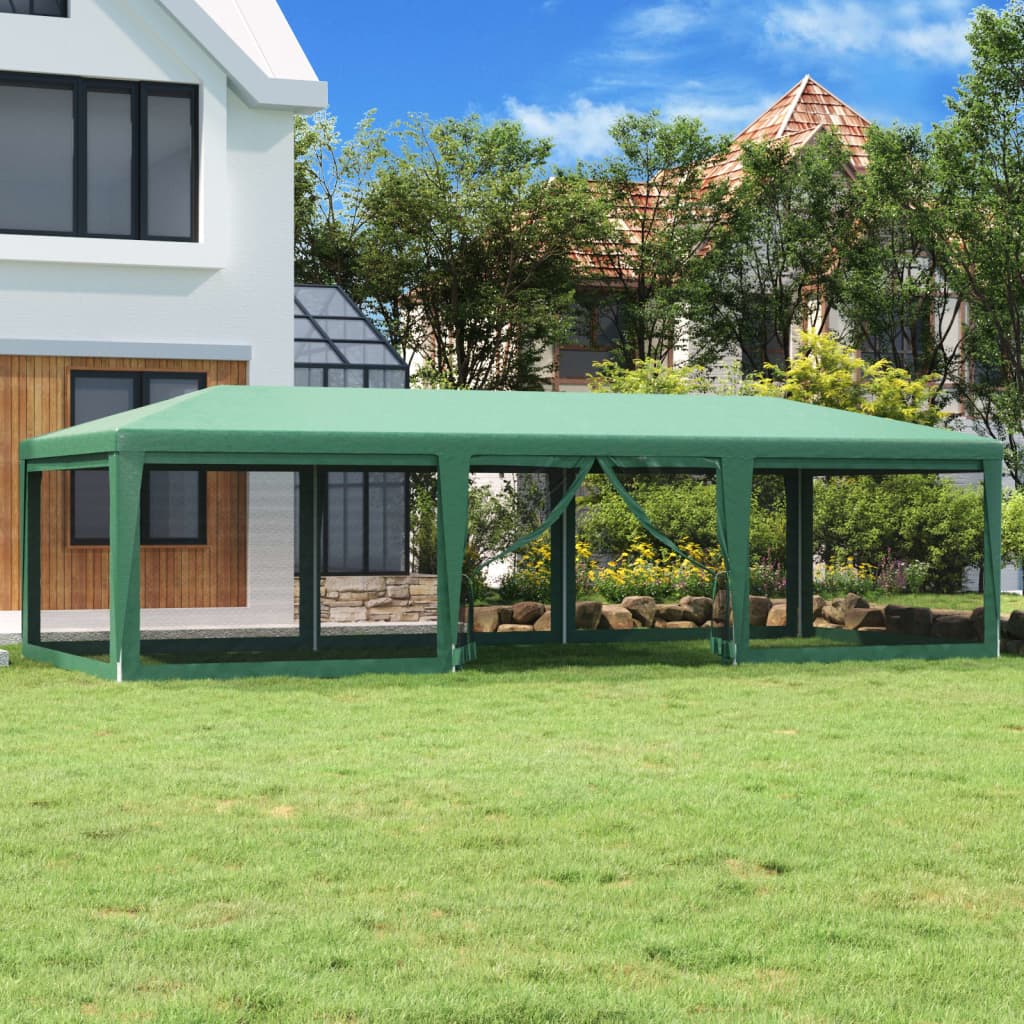 vidaXL Party Tent Outdoor Canopy Tent Gazebo Marquee with 4 Mesh Sidewalls-20