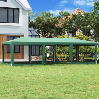 vidaXL Party Tent Outdoor Canopy Tent Gazebo Marquee with 4 Mesh Sidewalls-20