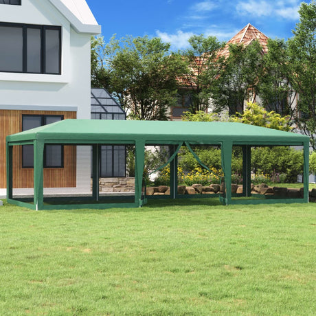vidaXL Party Tent Outdoor Canopy Tent Gazebo Marquee with 4 Mesh Sidewalls-20