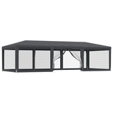 vidaXL Party Tent Outdoor Canopy Tent Gazebo Marquee with 4 Mesh Sidewalls-3