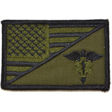 EMT Caduceus Star of Life USA Flag - 2.25x3.5 Patch