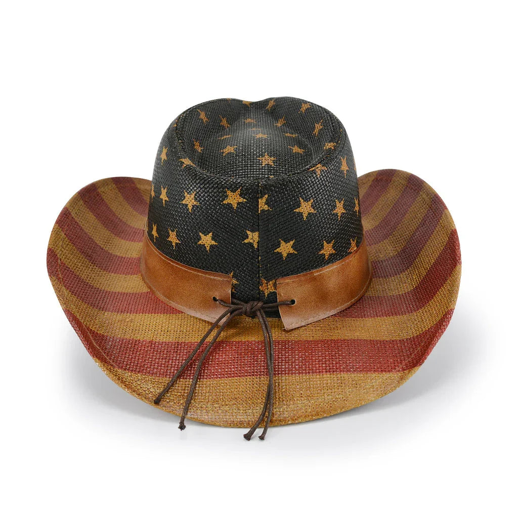 USA Flag Straw Hat-2