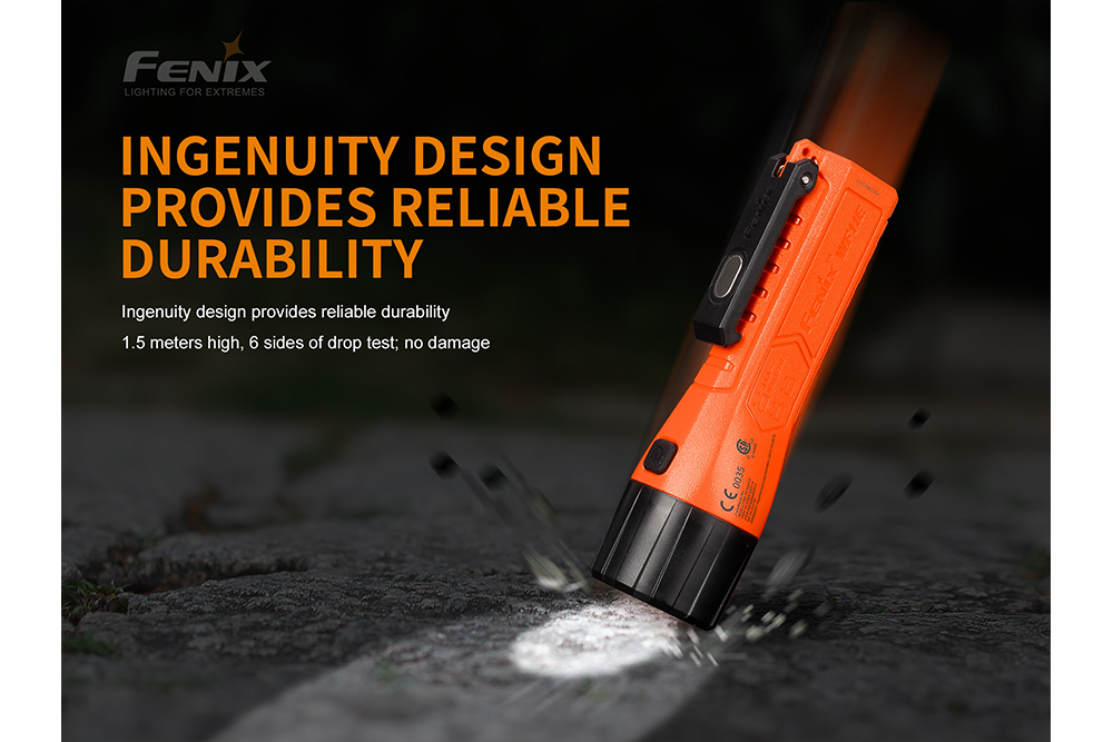 Fenix WF11E Intrinsically Safe Flashlight For Hazardous Areas Zone 0 1 2 Dust Gas 200 Lumens For Industrial Technicians