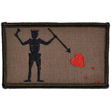 Edward Teach Blackbeard Pirate Flag - 3.75x2.25 Patch