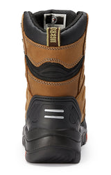 Rockrooster 8 Inch Woodland Brown Composite Toe Work Boots For Men Durable Protection And Comfort