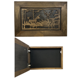 Stylish Buck & Doe Wall-Mounted Gun Cabinet – Elegant Lockable Storage for Your Home