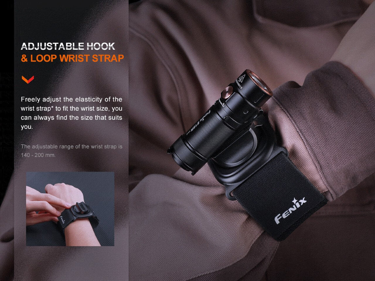 Fenix ALW 01 Wrist Flashlight Holster Hands Free 360 Degree Adjustable For Outdoor Enthusiasts Durable Nylon