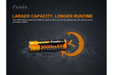Fenix ARB-L18-3000P Rechargeable Li-Ion Battery For High-Drain Flashlights 14A Peak 10A Sustain Extended Runtime