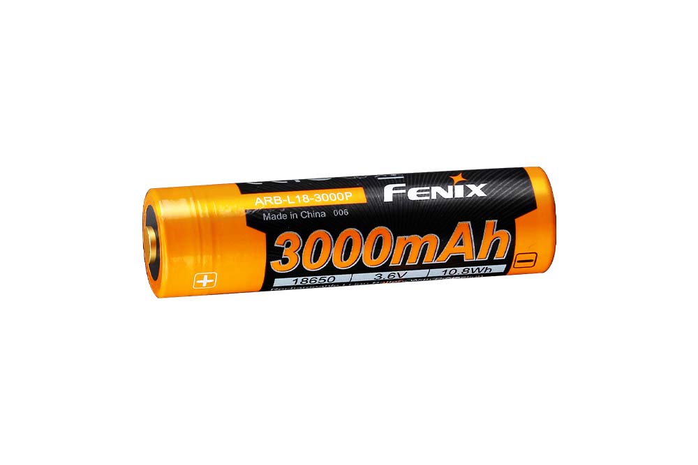 Fenix ARB-L18-3000P Rechargeable Li-Ion Battery For High-Drain Flashlights 14A Peak 10A Sustain Extended Runtime