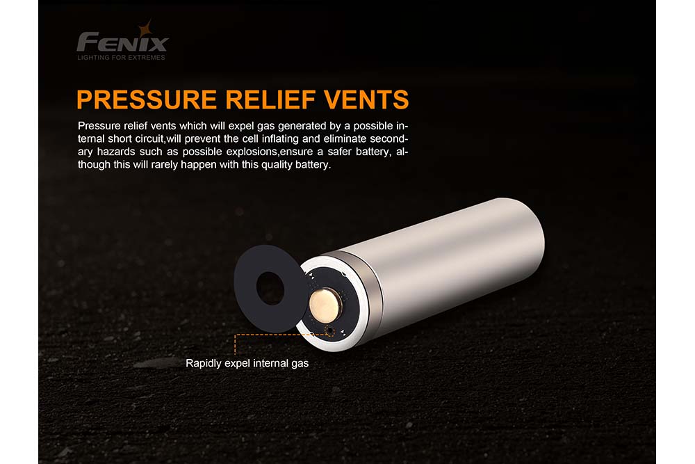 Fenix ARB-L18-3000P Rechargeable Li-Ion Battery For High-Drain Flashlights 14A Peak 10A Sustain Extended Runtime