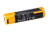 Fenix ARB-L18-3500U 18650 Battery USB Rechargeable High Capacity 3500mAh for High Performance Flashlights