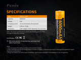 Fenix ARB-L21-5000 V2 21700 Rechargeable Battery For Extended Runtime And High Lumen Output For Flashlight Enthusiasts