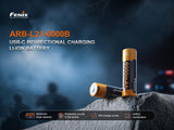 Fenix ARB-L21-6000B Rechargeable Powerbank Battery 6000mAh USB C For 21700 Flashlights And USB Devices