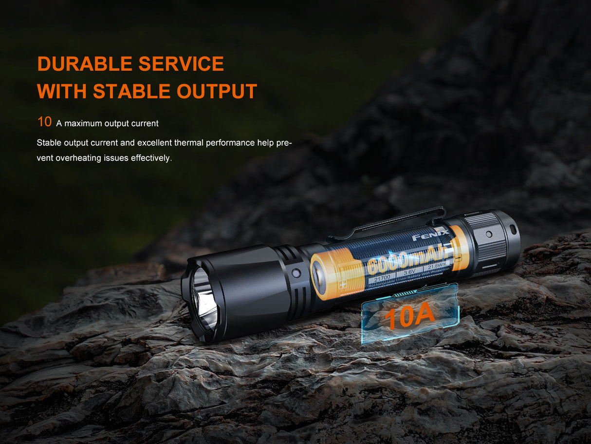 Fenix ARB-L21-6000 Rechargeable 21700 Battery With 6000mAh Power For High Drain Flashlights